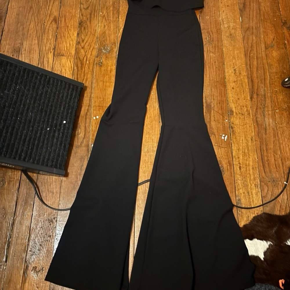 Elegant Black Flared Women's Pants
